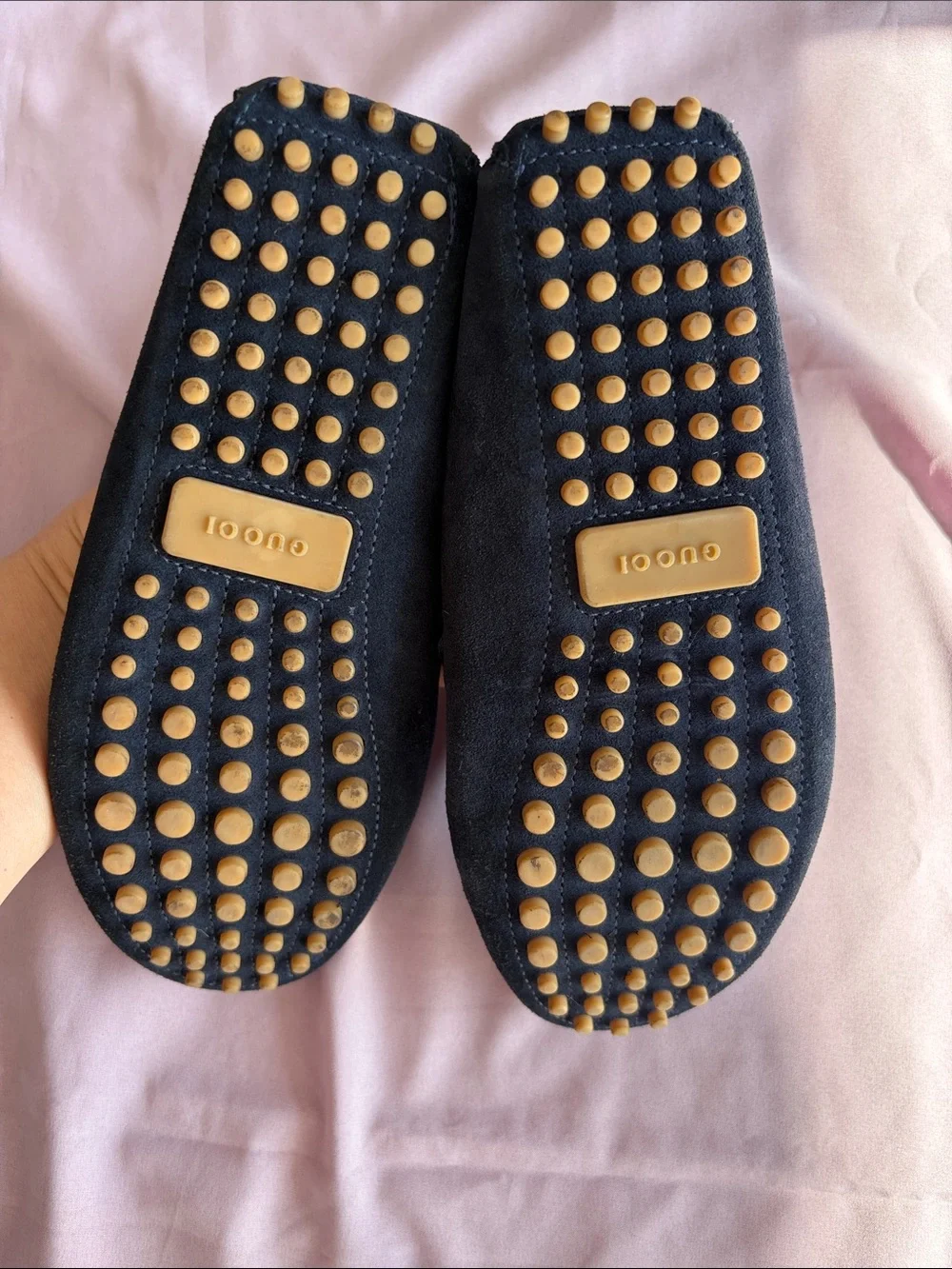 Gucci Black Suede Horsebit Driving Loafers